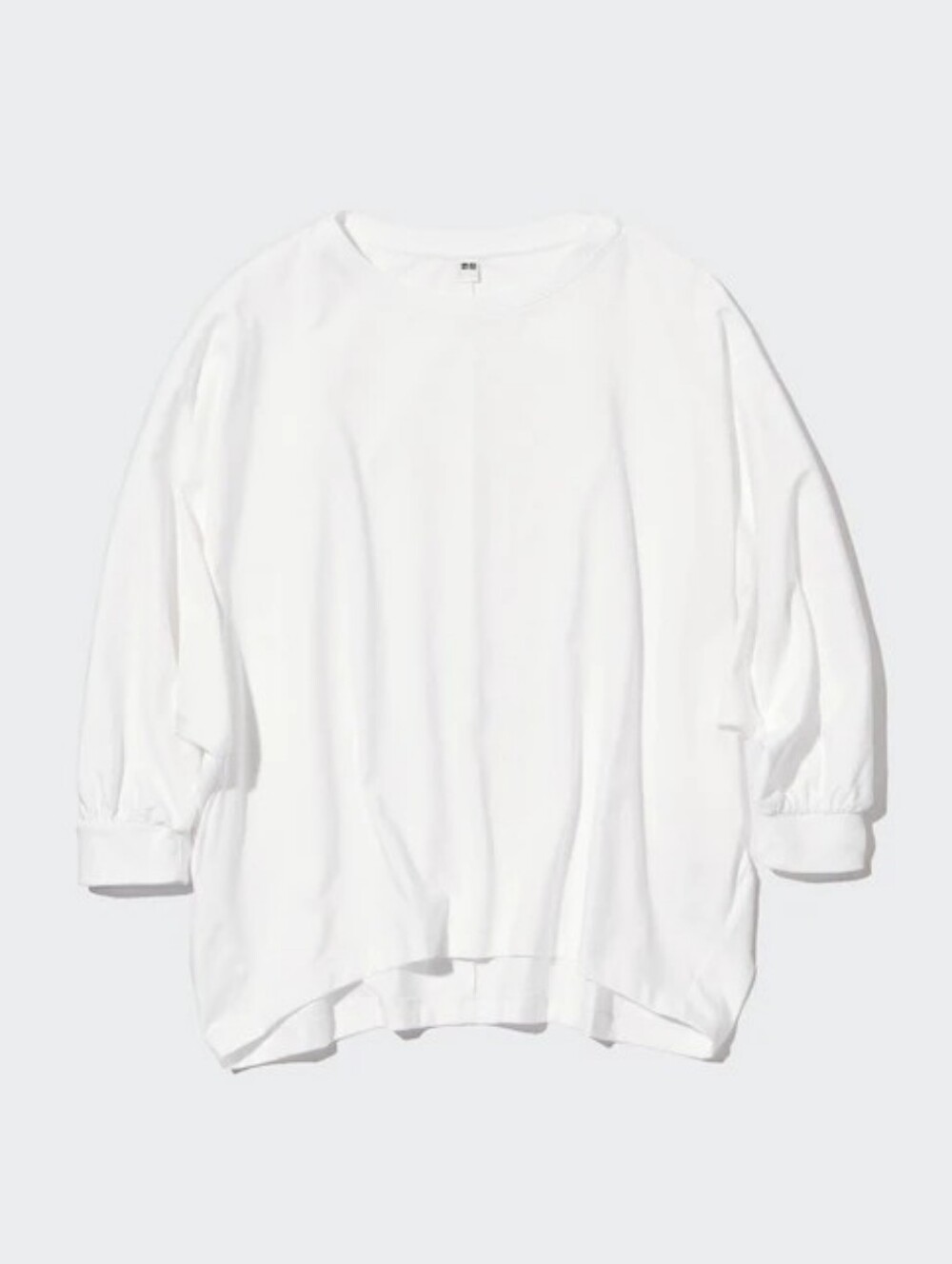 Uniqlo | Smooth 100% Cotton Volume 3/4 Sleeve T-Shirt